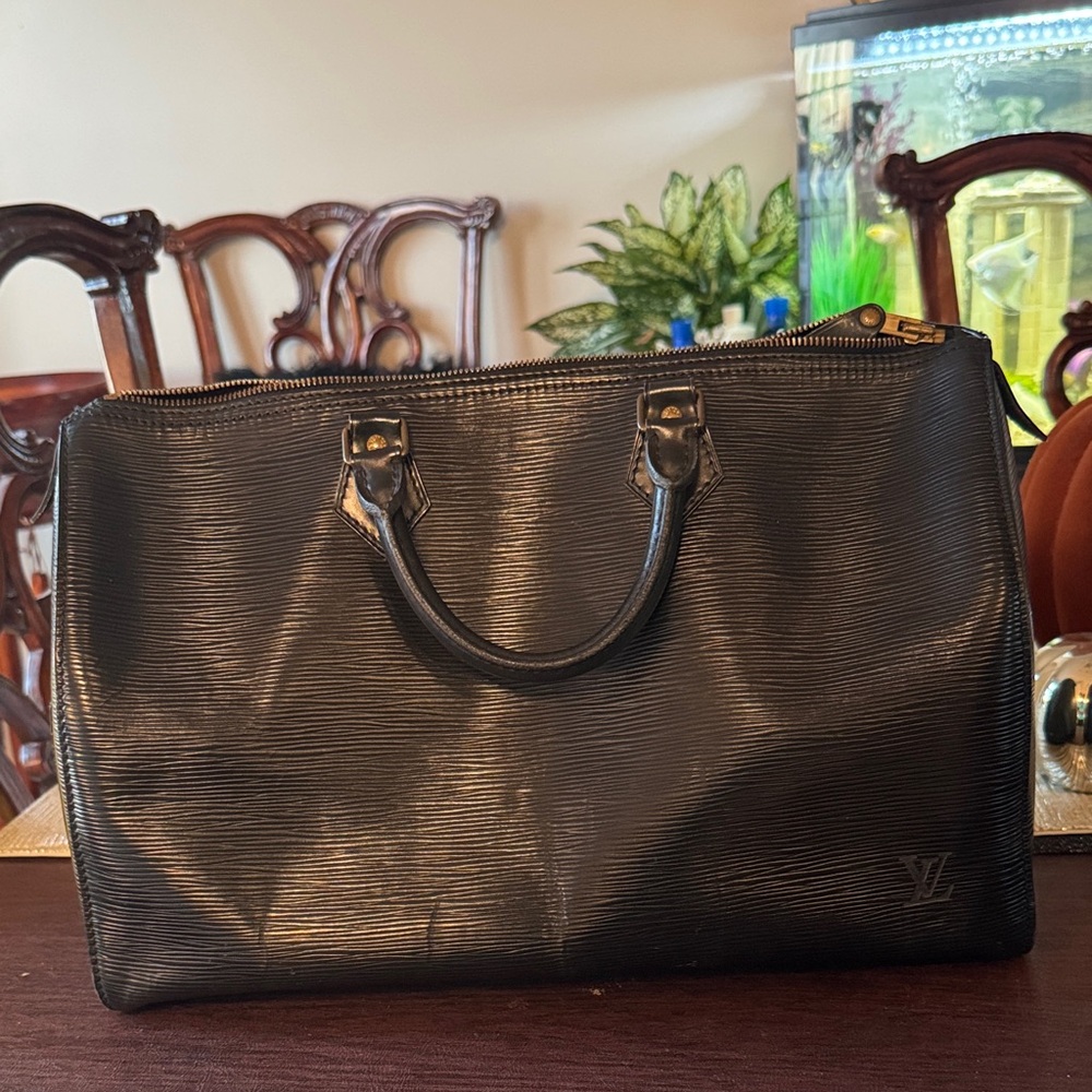 Louis Vuitton Textured Black Tote